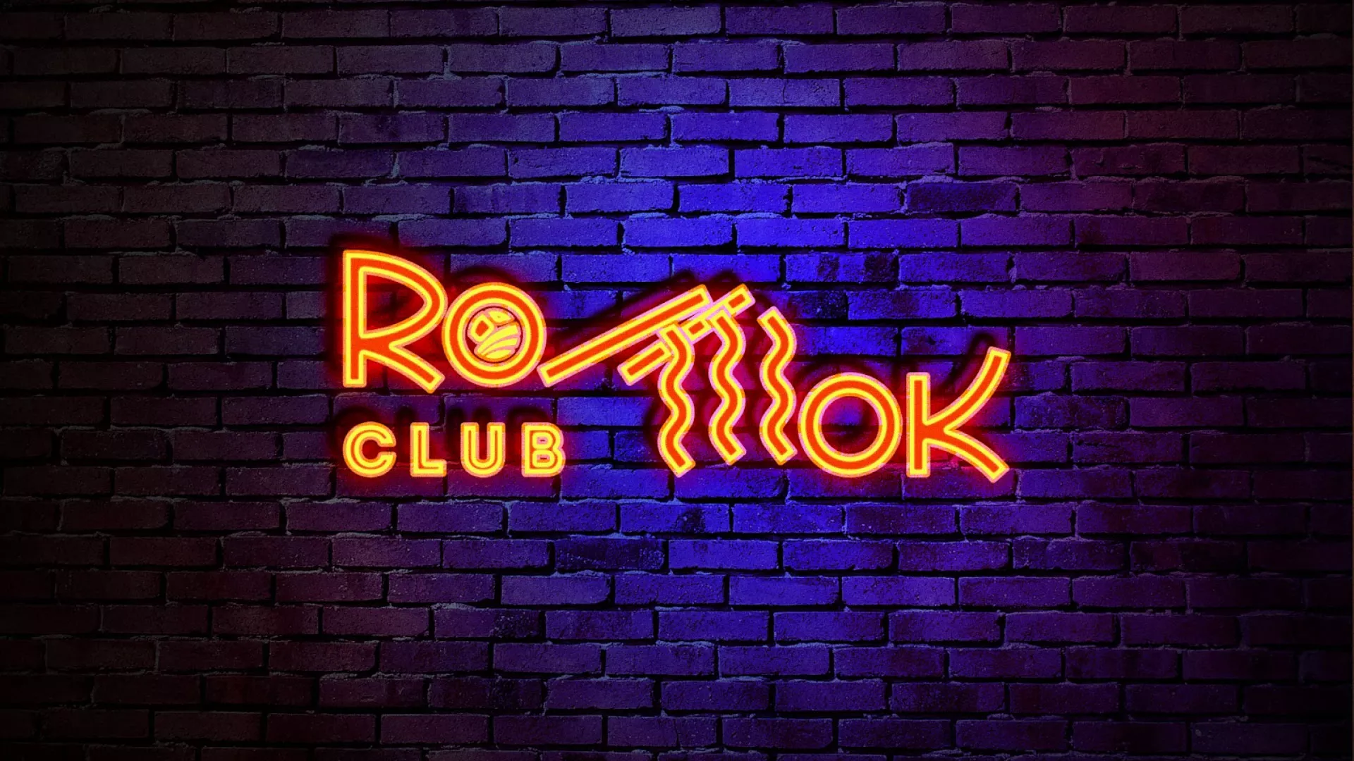 Разработка интерьерной вывески суши-бара «Roll Wok Club» в Белоярском